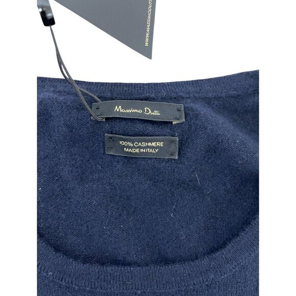 Massimo Dutti Mens 100 Cashmere Sweater XL Blue Long Sleeve 0908/333 NWT - Picture 7 of 11